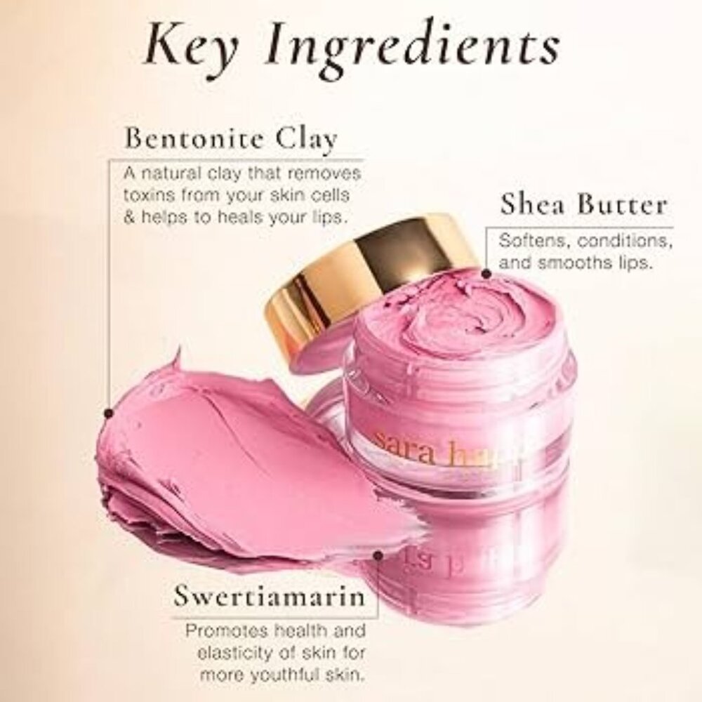 Sara Happ Skincare-Sweet Clay Lip Mask Buttery Firm Care Smooth-Full 33g-BOX-NEW - Picture 5 of 13